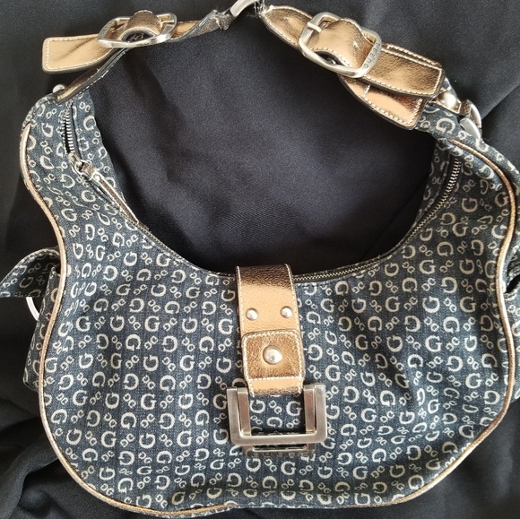 Guess Denim Hobo Purse Like New Condition - Picture 1 of 5